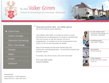 Tablet Screenshot of hautarztpraxis-dr-grimm.de